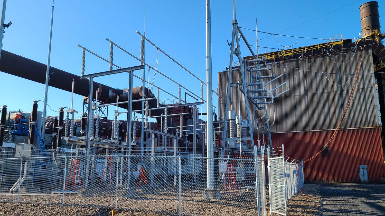 Substation structure fabrication Dynamo manufactured and installed. 